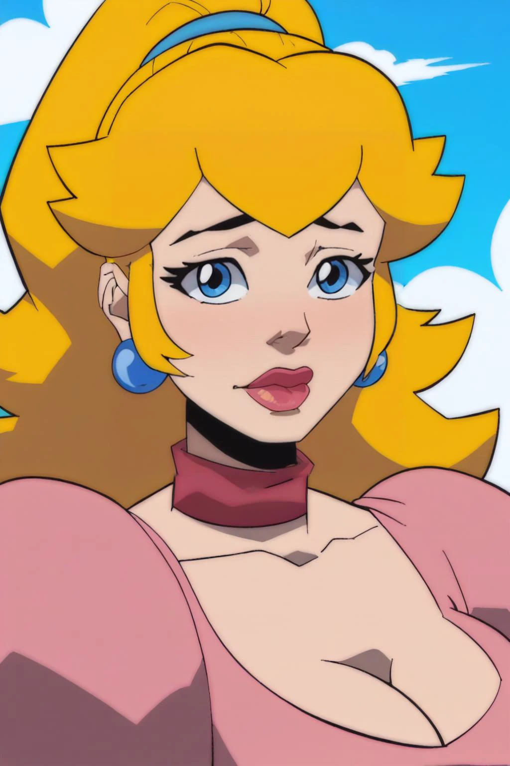 <lora:Boondocks Pony:1.3>score_9, score_8_up, score_7_up
<lora:PrincessPeachDef-10:1>pch princess peach