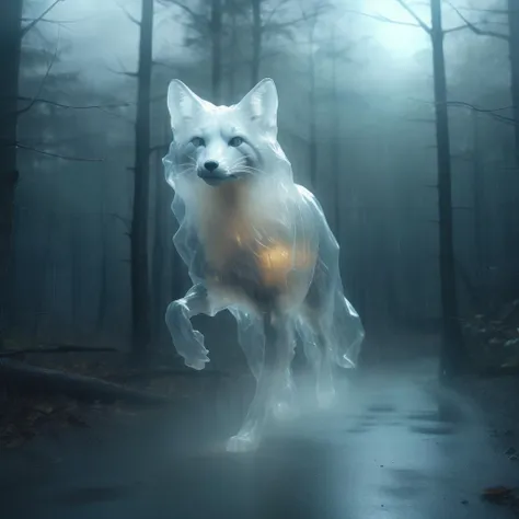 a (translucent ghost fox:1.1) running, forest, raining,
8k, high quality, surreal,
<lora:Aether_Ghost_v1.1_LoRA:0.95>