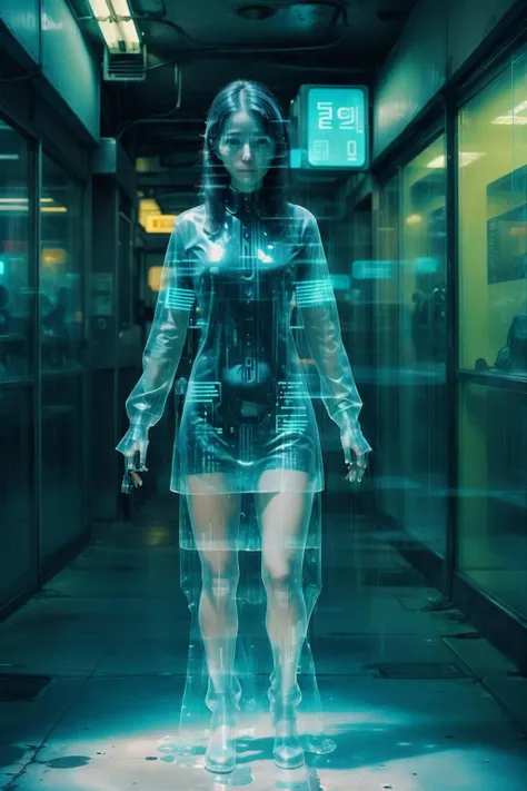 <lora:Aether_Ghost_v1.1_LoRA:0.8>, polaroid photograph, film grain,  (cyberpunk:1.3), neo-noir, astonished, (dissolving:1.3), (disintegrating:1.3), (vanishing:1.3)
A poignant moment as a virtual hologram humanoid [European|Korean] girlfriend bids farewell to the real world, her (cyan:0.8) ghost appearance is (transparent:1.3) (fading:1.3) (digital dissolving:1.3) into (streams of code:1.3). 
The background is (digital numbers:1.3)