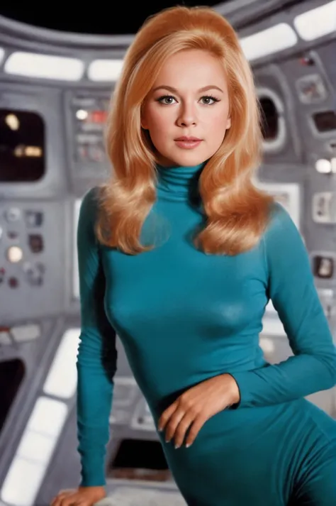 Photorealism <lora:alikivougiouklakiSDXL-000008:1>, full-body photo of alikivougiouklakiSDXL in glamorous 60's (turtleneck full bodysuit:1.2) in a kubrick style space station,, Photorealism, often for highly detailed representation, photographic accuracy, or visual illusion.