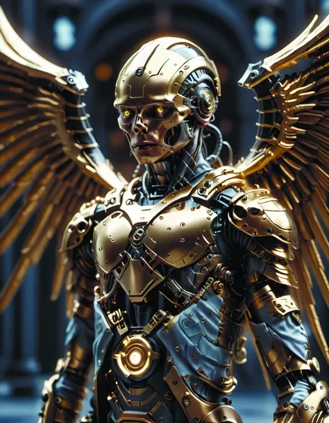 steampunk cybernetic biomechanical robotic angel of death,symmetrical,front facing,3d model,very coherent symmetrical,unreal engine realistic,8 k,micro detail,gold and steel intricate,elegant,highly detailed,digital,smooth,sharp focus,tomasz alen kopera,wlop ily,scifi <lora:RoboXLv2:0.8> <lora:RPGAngelsXL:0.7> <lora:add-detail-xl:1.6> LuxTechAI <lora:LuxTechAIv2p:0.5> cyborg style <lora:cyborg_style_xl-alpha:0.4> Ryoji Ikeda Style <lora:Ryoji Ikeda Style:0.3> DonMPl4sm4T3chXL <lora:DonMPl4sm4T3chXL-000010:0.7> teslapunkai <lora:TeslaPunkAIv2p:0.6> c1bo <lora:just_another_Cyborg_LoRa_SDXL-000009:0.5>