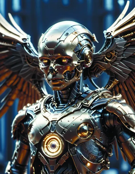 steampunk cybernetic biomechanical robotic angel of death,symmetrical,front facing,3d model,very coherent symmetrical,unreal engine realistic,8 k,micro detail,gold and steel intricate,elegant,highly detailed,digital,smooth,sharp focus,tomasz alen kopera,wlop ily,scifi <lora:RoboXLv2:0.8> <lora:RPGAngelsXL:0.7> <lora:add-detail-xl:1.6> LuxTechAI <lora:LuxTechAIv2p:0.5> cyborg style <lora:cyborg_style_xl-alpha:0.4> Ryoji Ikeda Style <lora:Ryoji Ikeda Style:0.3> DonMPl4sm4T3chXL <lora:DonMPl4sm4T3chXL-000010:0.7> teslapunkai <lora:TeslaPunkAIv2p:0.6> c1bo <lora:just_another_Cyborg_LoRa_SDXL-000009:0.5>