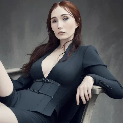 <lora:ds_caricevanhouten:0.8> ds_caricevanhouten gorgeous woman sitting on chair in medicat suit, (close-up)
