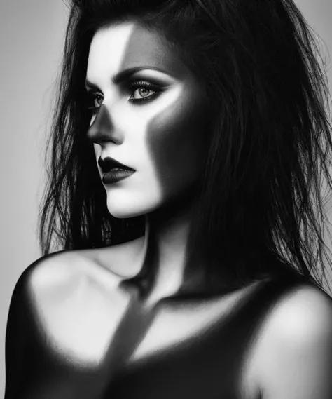 4K, Masterpiece, highres, absurdres, edgDeathKnight,a woman in dark armor ,wearing edgDeathKnight armor,,edg_makeup, a woman with a black and white face paint , edg_makeup on face, 8k RAW photo, headshot, (detailed beautiful face, detailed skin texture, ultra-detailed body:1.1) <lyco:locon_alexandra_v2_from_v2_64_32:1>