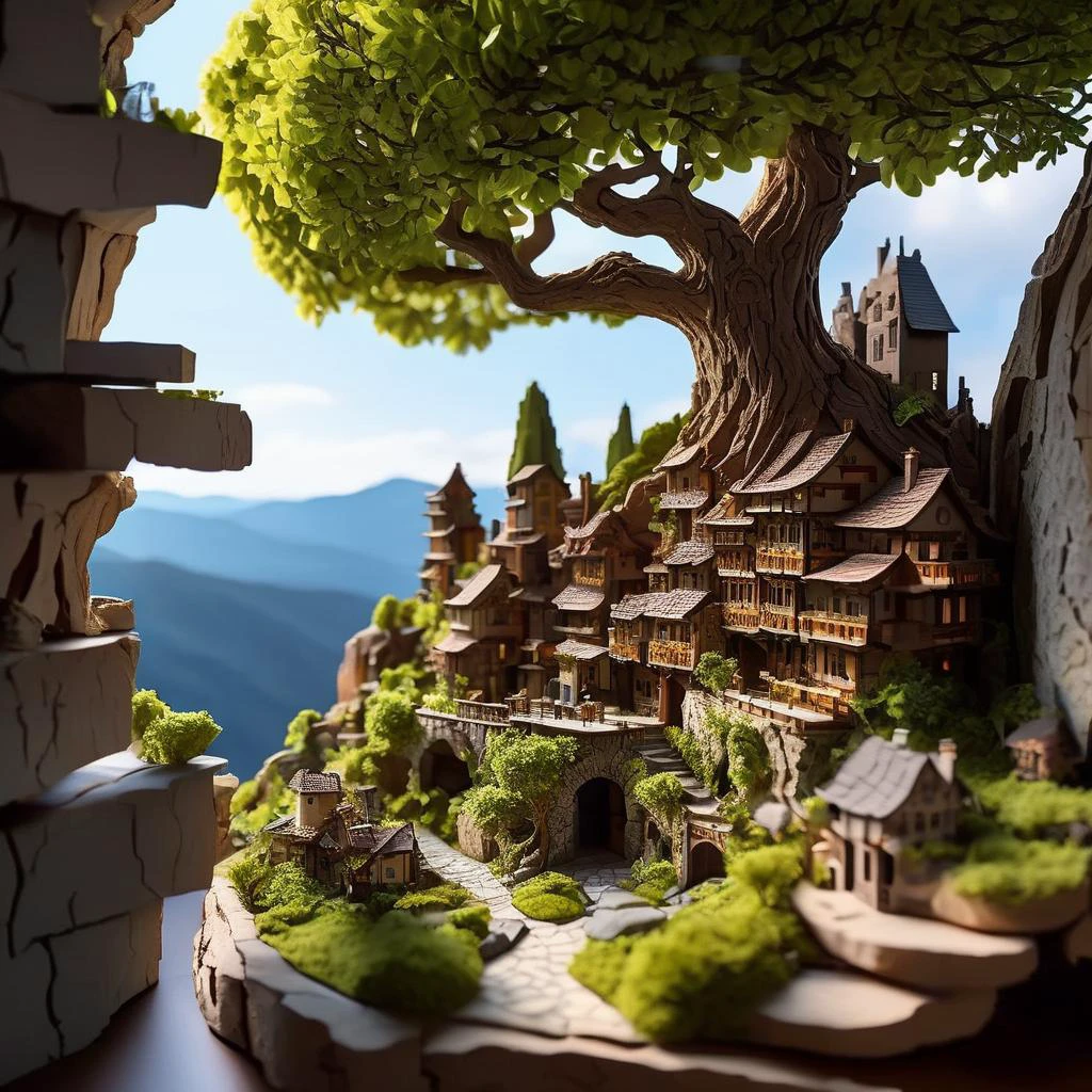 papercut, professional studio photo cinematic photo scifi (concept archviz urban skyscraper residence building:1.2) design, city centre, view from above, modern rustical sustainable, stone wood, traffic, garden park outside, elaborate, texture cracked dry treebark (cracked wood style room ) design, lush flowers, green trees with intertwined roots, <lora:treebark-SDXL-s-exp:0.9> mountains, blue cloudy sky . 35mm photograph, film, bokeh, professional, 4k, highly detailed backlight, atmospheric, hard rim light, absurdres, <lora:papercut:0.8> papercut