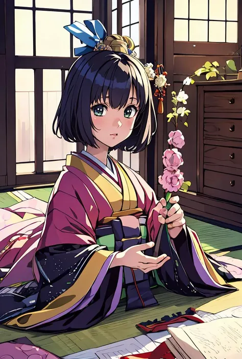 (masterpiece, best quality), 1girl, <lora:Juunihitoe:0.8> juunihitoe