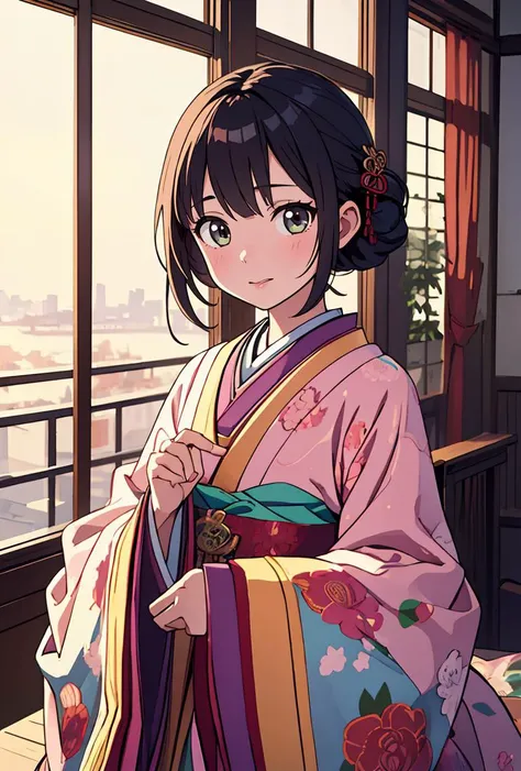 (masterpiece, best quality), 1girl, < <lora:Juunihitoe:0.8> juunihitoe