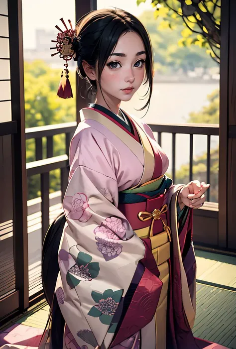 (masterpiece, best quality), 1girl, <lora:Juunihitoe:0.8> juunihitoe
