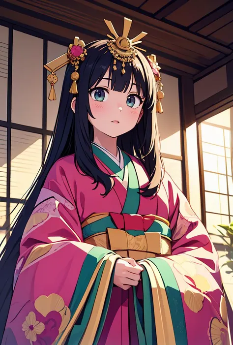 (masterpiece, best quality), 1girl, <lora:Juunihitoe:0.8> juunihitoe