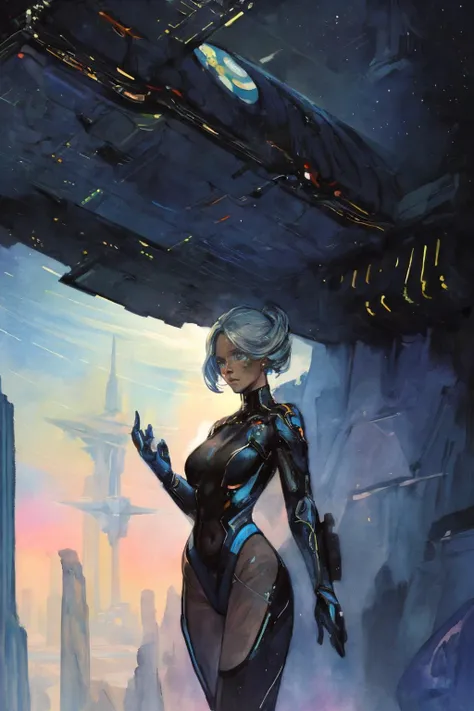 1 woman, spaceship, watercolor painting , futuristic
(masterpiece, best quality:1.3), <lora:Retro SciFi v.5:0.4> <lora:add_detail:1>