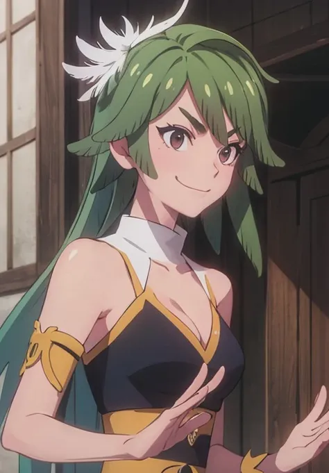 <lora:Myuute_L:0.8>, Myuute_L, smirk, feathered wings, feathers,, (majestic, stunning, exquisite:1.3)