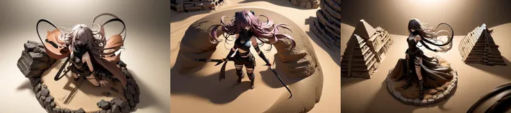 (otherworldly, otherworldly atmosphere, otherworldly appearance), highly insanely detailed, masterpiece, top quality, best quality, highres, 4k, 8k, RAW photo, ((ancient egyptian theme:1.2)), Hong Kong structure, structure, 
(mystical theme), mystical gatmosphere, arcane sanctuaries, otherwordly aura, 
(long_hair, long hair, random colors hair, glowing hair, hair over one eye, long messy hair), 
(eyelashes, eyeliner, eyeshadow, eyelashes, long eyelashes), 
collar, earrings, jewelry, necklace, armlet, 
tentacle, (underwater), nsfw, 
Homestay, Resort, (Guest House:1.1), 
building, structure, swirling energy, 
action pose, 
drunk, 
high-heels, 
reflection, reflective floor, 
shawl, 
abandoned building, shopping mall, overgrown with vegetation, [volumetric fog], cinematic lighting, colorfu, 
belly bottom, erotic lingerie, 
(((from above))), (((sandwormriding))), ((dual wielding trekking poles with climbing hooks)), ((dune)), ((down on one knee)), ((standing on downhill with sand round stone dome)), ((outstretched arms)), ((planet in sky)), (mouth mask), (fingerless gloves), (torn cloak), (torn desert suit), (belt pouch), (bare thighs), (fluttering hair), dustwind, sandstorm, steep sandhills, solo, 1girl, ((cleavage)), ((big tits)), hairclip, ribbon, sweat, petite figure, <lora:girllikesandwormriding:0.87>, (fantasy world)