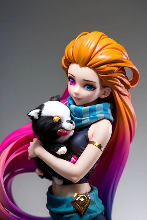 <lora:zoe03_nai_lion_01-000010:1> zuoyi, 1girl, heterochromia, multicolored hair, very long hair