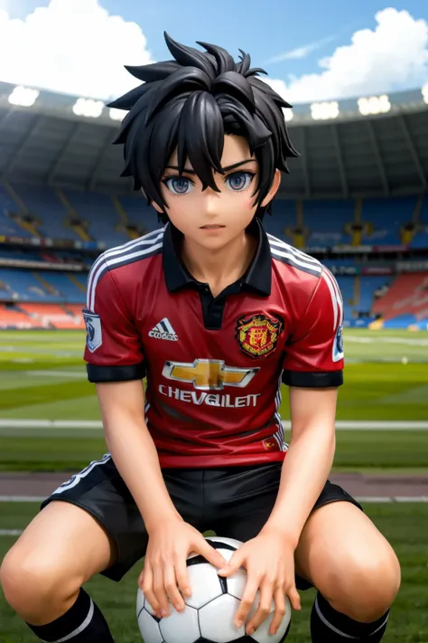 (masterpiece), best quality, expressive eyes, perfect face, sieghart, 1boy, stadium, soccer uniform, soccer ball, manchester united, <lora:45be062b-18ab-4666-a0f8-f2e6b514d0bc:0.7>