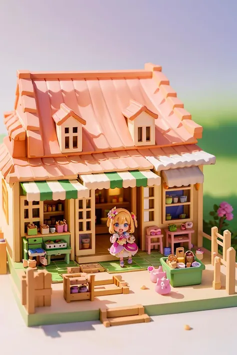 (masterpiece, best quality, ultra detailed, hyper realistic, photo), delicate pattern, detailed background, 
super fine concept art, 
1girl, solo, smile, 
LITTLE HOUSE, <lora:20231023-1698031124661:0.5>,
cute, 3d, chibi, toys, desert,
background bokeh, dim natural lighting, shallow depth of field,