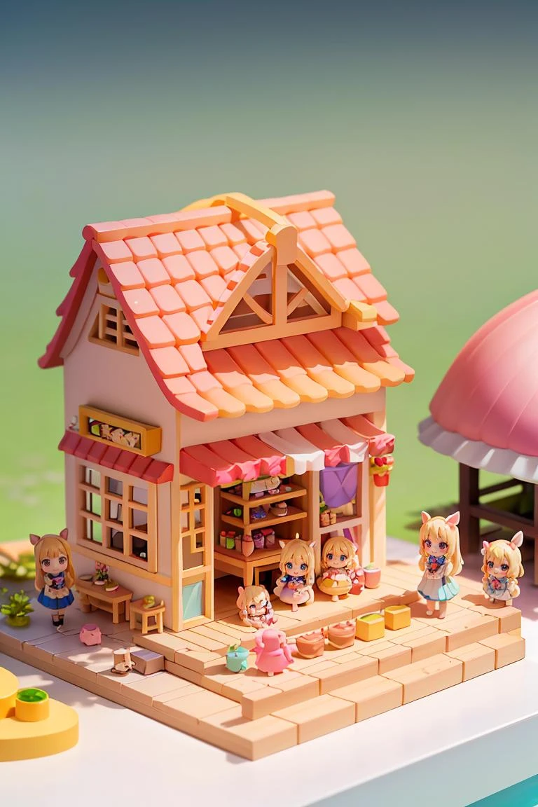(masterpiece, best quality, ultra detailed, hyper realistic, photo), delicate pattern, detailed background,
super fine concept art,
LITTLE HOUSE, <lora:20231023-1698031124661:0.5>,
1girl, solo, smile,
cute, 3d, chibi, toys, dining room,
background bokeh, dim natural lighting, shallow depth of field,