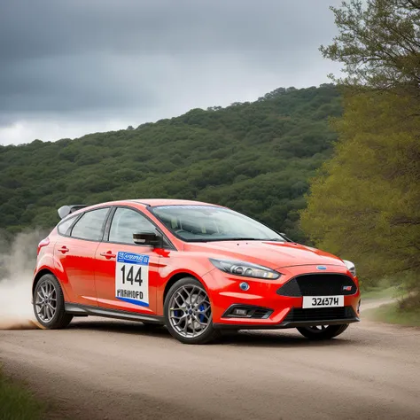 . a sport rally car ford focus BREAK
ford focus is (red:1.3), with (sponsors watermarks:1.2) BREAK
blue sky BREAK
dirt road BREAK, professional photo, HDR, natural light, (anti-aliasing:1.2), elegant, soft scattered light, hyper-realistic, super-detailed, vibrant details, beautiful background, masterpiece, realistic proportions, limited palette, sharp, (cinematic:1.5), epic realistic, hyperdetailed, insane details, intricate details, accent lighting, soft volumetric light, (dramatic light:1.2), (neutral colors:1.3), cross process