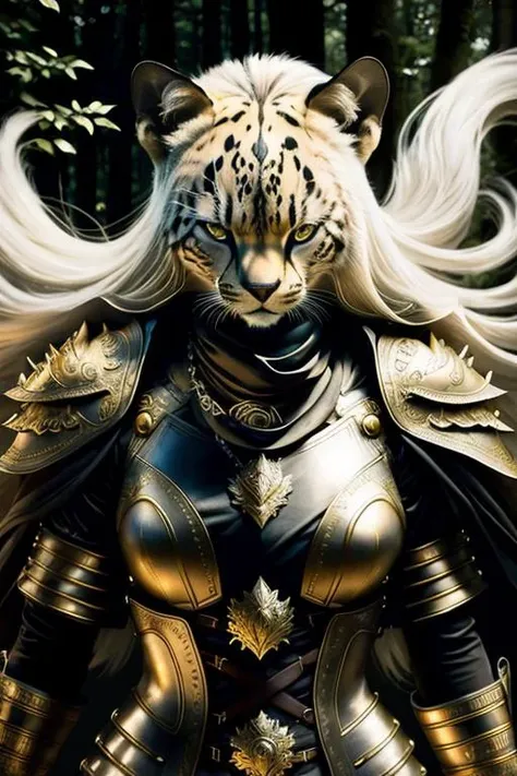((low contrast)) ,animalrizz <lora:animal_model:0.7> cheetah (masterpiece), best quality, ultra high res, slim body, warrior girl, long hair, looking at viewer, (dynamic pose), (dramatic angle), (dark armor, full gauntlets), Dr490nSc4leAI, (outdoors, forest, wilderness), photon mapping, radiosity, physically-based rendering, cinematic lighting, intricate, High Detail, Sharp focus, dramatic,v