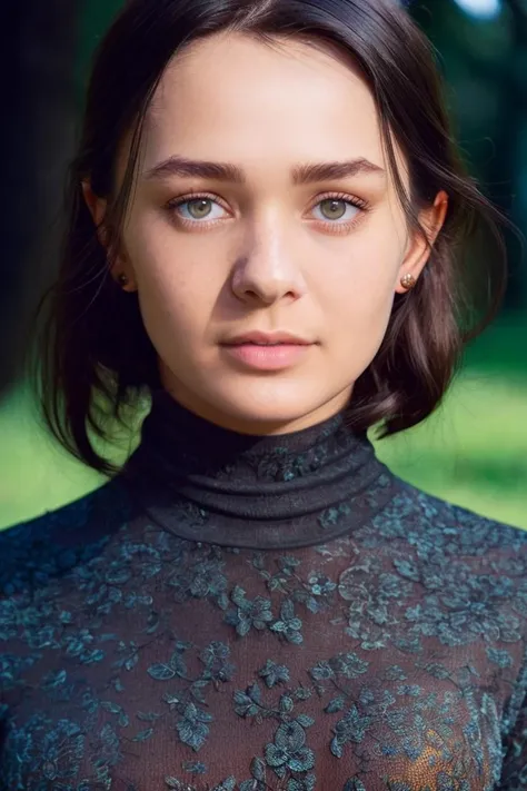 A stunning intricate full color portrait of a woman,wearing a black turtleneck,epic character composition,by ilya kuvshinov, alessio albi, nina masic,sharp focus, natural lighting, subsurface scattering, f2, 35mm, film grain <lora:MichelleCan:1>