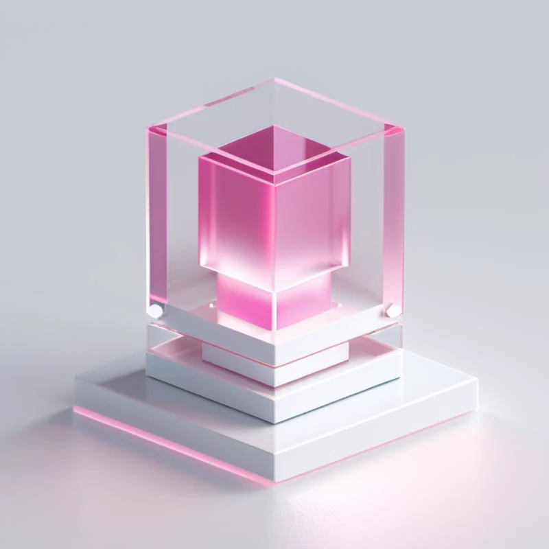 ((best quality, masterpiece)), blender, octane render, C4D, icon, (server:1.8), transparent glass texture, pink, frosted glass, transparent technology sense, studio_light, (Exquisite details, stunning details:1.2), flowing pink light, isometric, (white background:1.5), simple background,high contrast <lora:NewsafeiconV2.1:1> <lora:xl_more_art-full_v1:0.4>