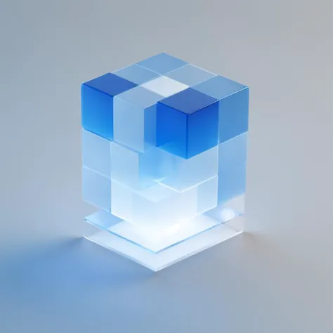 ((best quality, masterpiece)),newsafeiconv2, white_safeicon, blender, octane render, C4D, icon, isometric, (rubik's cube:1.2),transparent glass texture, blue, frosted glass, transparent technology sense, studio_light, Exquisite details, stunning details, flowing blue light,  (white background:1.2), simple background,high contrast <lora:xl_more_art-full_v1:0.6>  <lora:NewsafeiconV3.1:1>