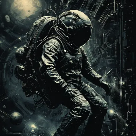 impactful paint of a spaceman flying in the space <lora:The_Dark_Side_Of_The_Future:1.0>, highly detailed, 8k, sharp, professional, clear, high contrast, high saturated, , vivid deep blacks, crystal clear