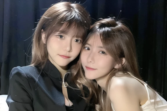 masterpiece, 2girls, (best quality),(8k, 3d:1.2),(photorealistic:1.35),
((((girl, <lora:zhouzhou_zsyV10:0.7> <lora:koreanDollLikeness_v15:0.15>))),(( eye_contact))),
((((girl, <lora:tuozijieLuoxin_luoxinV10:0.7> <lora:koreanDollLikeness_v15:0.15>))), ((eye_contact))),