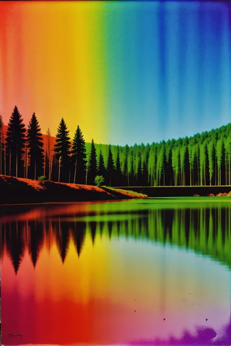 by Sam Gilliam and (Mike Kelley:0.8) , abstract art, Color splash, Letterism, landscape of a Brutal Evergreen Forest and traditional Moroccan Dam, Sunny, triadic colors, (swf:1.1) <lora:picxer_real:0.8>