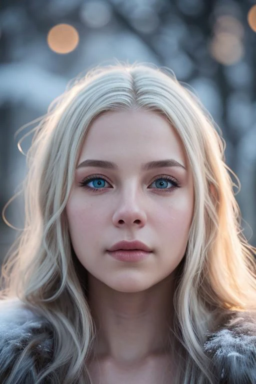 beautiful viking war maiden, a portrait of a beautiful lithe maiden warrior, stern expression, painted face, fur, sword, snowy Scandinavian landscape, focus is on her facial expressions and the subtle details like the texture of her skin and the glint in her eyes, cozy, moody cinematic atmosphere, soft cinematic light, RAW photo, dreamy soft focus, photo, gorgeous, shallow depth of field, bokeh, volumetric lighting, iridescent skin, (surreal:0.4), hyper detailed photorealistic life-like accurate proportional 8k sharp focus, (accurate cinematic lighting), photorealistic