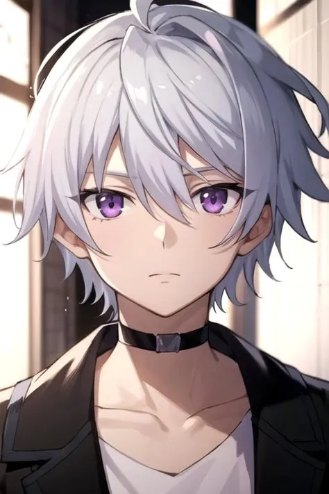 masterpiece, best quality, , 1boy, solo, male focus, looking at viewer, , , <lora:liu_mi:0.68>, liu_mi, grey hair, purple eyes, , ,