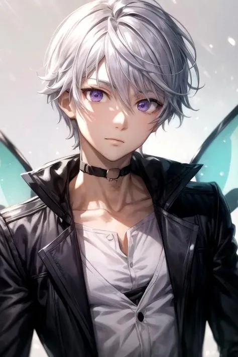 masterpiece, best quality, sketch, 1boy, solo, male focus, looking at viewer, upper body, , <lora:liu_mi:0.66>, liu_mi, grey hair, purple eyes, fairy tale costume, ,