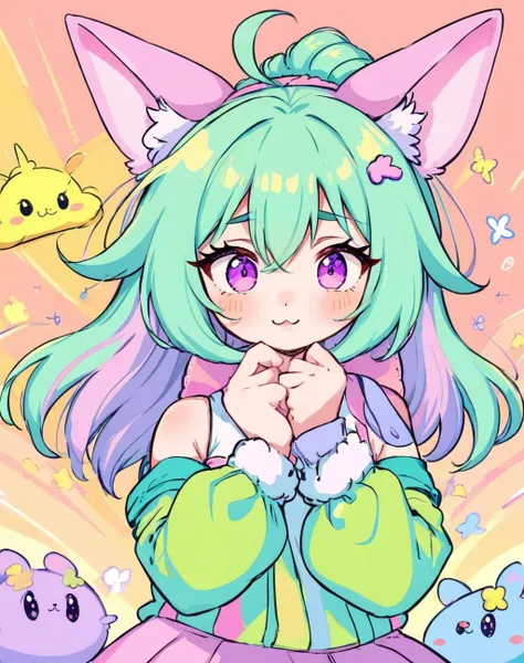 cute art, chibbi anime style, cutesy, HD, 8K, cartoon style, flat, pastel colors,