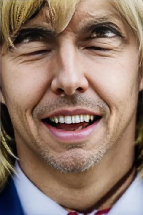 portrait of Donald Trump, meme, parody, teeth, ultra detailed, beautiful, aesthetic, perfect lighting,   <lora:emotions:1>