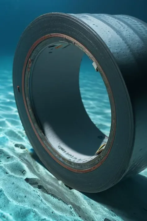 <lora:duct_tape:0.9> duct, under water, under the sea, in t (no humans:1.2), sharp focus, 8k, studio lighting, photo realistic, highly detailed, canon R5, 50mm focal length, f/5.6