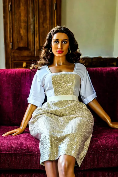 <lora:Realisticgirldoll:1>, realistic photo of a realistic woman doll, life sized doll, stiff, straight, on the sofa, highly detailed, masterpiece