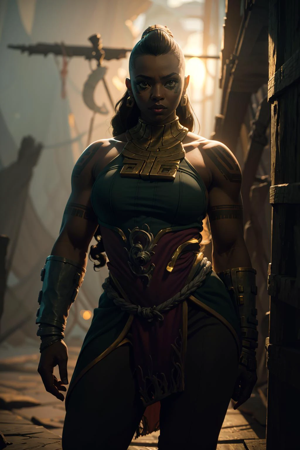 illustration,1girl, dark skin, people in the background, nsfw, illaoi, (bokeh, UHD, HDR, highres, ultra detailed, intricate details, textural effects, absurdres, masterpiece, 8k:1.2),
<lora:illaoiLeagueOf_v10:1>