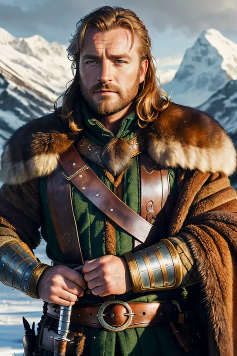 character portrait painting photo of BobbyCipher as a handsome viking warrior, fur and leather, battlefield, (masterpiece:1.2) (illustration:1.1) (best quality:1.2) (detailed) (intricate) (8k) (HDR) (wallpaper) (cinematic lighting) (sharp focus) <lora:AZovyaRPGArtistToolsLORAV2art:0.35>