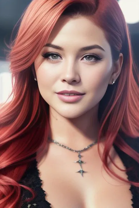 photo of reneeolstead-2400, a woman as a movie star, red hair, modelshoot style, (extremely detailed CG unity 8k wallpaper), Intricate, High Detail, Sharp focus, smiling, photorealistic painting art by midjourney and greg rutkowski , (waist chain), ((fashion show)), ((walking down the runway)), ((paparazzi in the background)), (looking at viewer), (detailed pupils:1.2), (elegant carbon steel dress:1.3) brightly lit,, clare as a hot yakuza girl with tatoos. 3d illustration concept art by akihiko yoshida and gil elvgren, detail portrait, technicolor anime background, sharp focus, detailed face, detailed eyes, hyper realistic,
