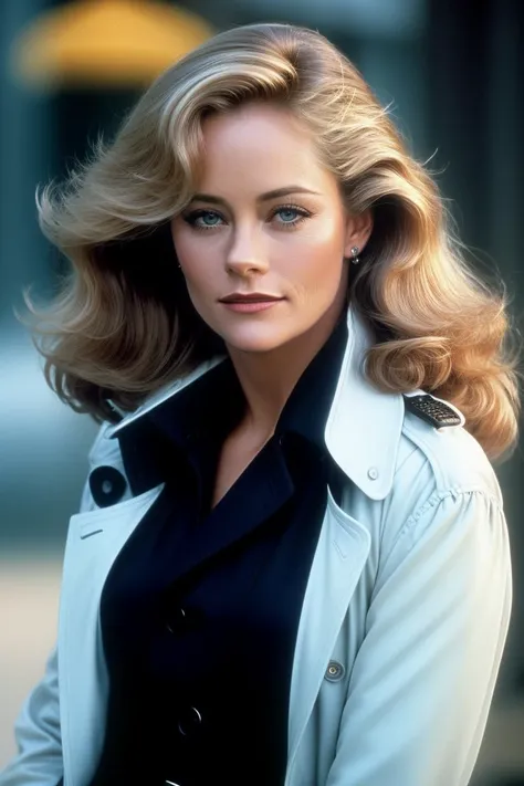 photo of seductive (cybsheph-130:0.99), a woman as a sexy detective in the cover a of a magazine, closeup portrait, (80s hairstyle), (long trench coat), in an (80s style) detective TV show, crime tv series, (masterpiece:1.5) (photorealistic:1.1) (bokeh) (best quality) (detailed skin texture pores hairs:1.1) (intricate) (8k) (HDR) (wallpaper) (cinematic lighting) (sharp focus)