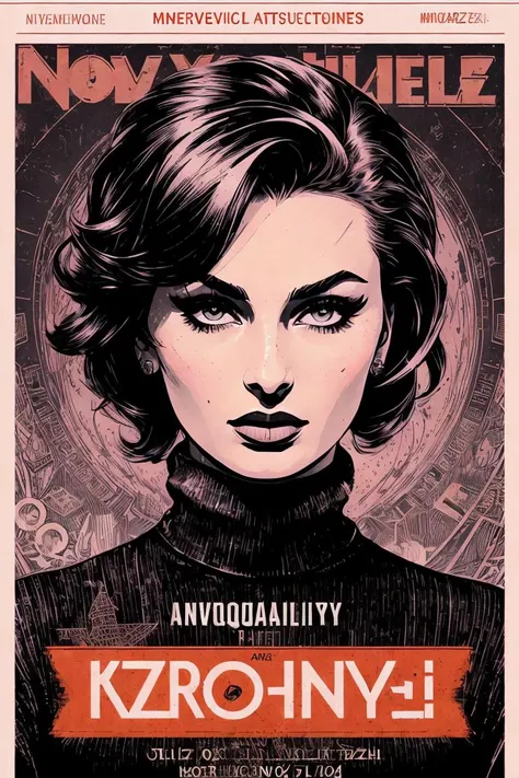 photo of captivating (s0ph1al0ren), a woman as a (sexy jazz singer:1.1), Indie game art, (Infographics photo, vintage-style photography, professional photoshoot, (medium shot), (waist up), retro fashion photo, Direct gaze towards the camera, aloof expression, dynamic stance, ((elegant jazz turtleneck dress:1.2)), with trendy hairstyle, ((hazy jazz club)), balance, juxtaposition, (((exquisitely detailed infographic))), ((page scan:1.2)), (((magazine cover:1.2))), (((information text:1.2))), (detailed infographics:1.1), atmospheric lighting, cinematic composition, concept art, digital illustration, elaborate, artwork by Bastien Lecouffe-Deharme and Greg Rutkowski and Carne Griffiths, ambient lighting, 4K resolution, meticulously detailed, cell shading, ((rotoscoping)), ((flawless eyes)), (intricate pupils), (((acknowledgments))), (((comic installment))), (((character infographic))), (50s noir film:1.2)), (Vector Art, Borderlands style, Arcane style, Cartoon style), Line art, Disctinct features, Hand drawn, Technical illustration, Graphic design, Vector graphics, High contrast, Precision artwork, Linear compositions, Scalable artwork, Digital art, cinematic sensual, Sharp focus, humorous illustration, big depth of field, Masterpiece, trending on artstation, Vivid colors, trending on ArtStation, trending on CGSociety, Intricate, Low Detail, dramatic