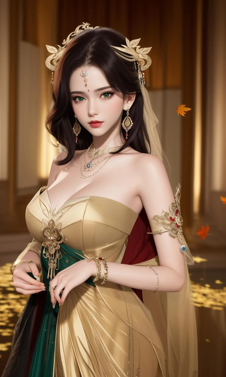 (,1girl, pov,best quality,masterpiece, ) , (()) <lora:DA_GuFengJiaRen_LingA:0.6>
ultra realistic 8k cg, flawless, clean, masterpiece, professional artwork, famous artwork, cinematic lighting, cinematic bloom, perfect face, beautiful face, fantasy, dreamlike, unreal, science fiction, luxury, jewelry, diamond, gold, pearl, gem, sapphire, ruby, emerald, intricate detail, delicate pattern, charming, alluring, seductive, erotic, enchanting, hair ornament, necklace, earrings, bracelet, armlet,halo,autumn leaves,