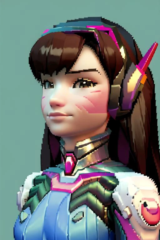 1girl, d.va, long hair, (pixel art), small details, ultra detailed, <lora:dVaOverwatchLORA_v1:1>