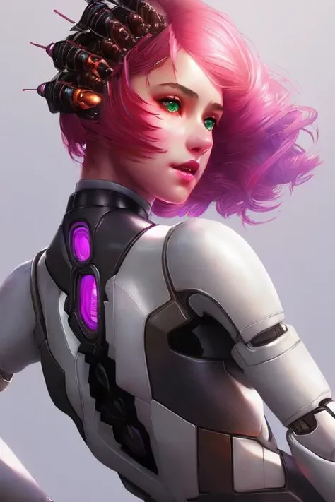 realistic portrait of alisabcnv, 1girl, cyborg, android, robotic glowing body, dramatic lighting, illustration by Greg rutkowski, yoji shinkawa, 4k, digital art, concept art, trending on artstation