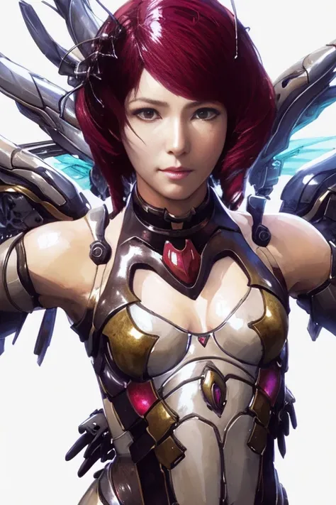 realistic full body portrait of alisabcnv, detailed face, mechanical_wings, dramatic lighting, illustration by Greg rutkowski, yoji shinkawa, 4k, digital art, concept art, trending on artstation