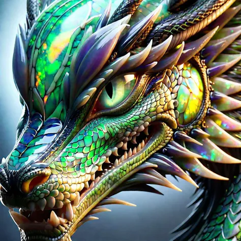 dragon with smoldering scales made of brccl, intricate details, symbols, abstract, realism, sharp focus, masterpiece, sharp details, sfw,  focus on face, <lora:brccl:0.8>