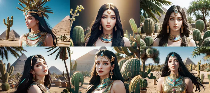 (otherworldly, otherworldly atmosphere, otherworldly appearance), highly insanely detailed, masterpiece, top quality, best quality, highres, 4k, 8k, RAW photo, collar, earrings, jewelry, necklace, armlet,
(long_hair, long hair, random colors cloth, random colors hair, random long hair, dynamic hair, glowing hair, hair over one eye),
(eyelashes, eyeliner, eyeshadow, eyelashes),
makeup,
(dynamic pose), nsfw,
((ancient egyptian theme)), golden ornaments,
1girl, (portrait),
((desert, Mexico, cacti)),
ral-opal, meahophontron , <lora:ral-opal-sd15:0.7>,
a grove of mechanical trees swaying to the rhythm of coded breezes, (tranquil:0.6), (serene:0.5),
BREAK
scenery, (ancient egyptian ruins), (fantasy world)