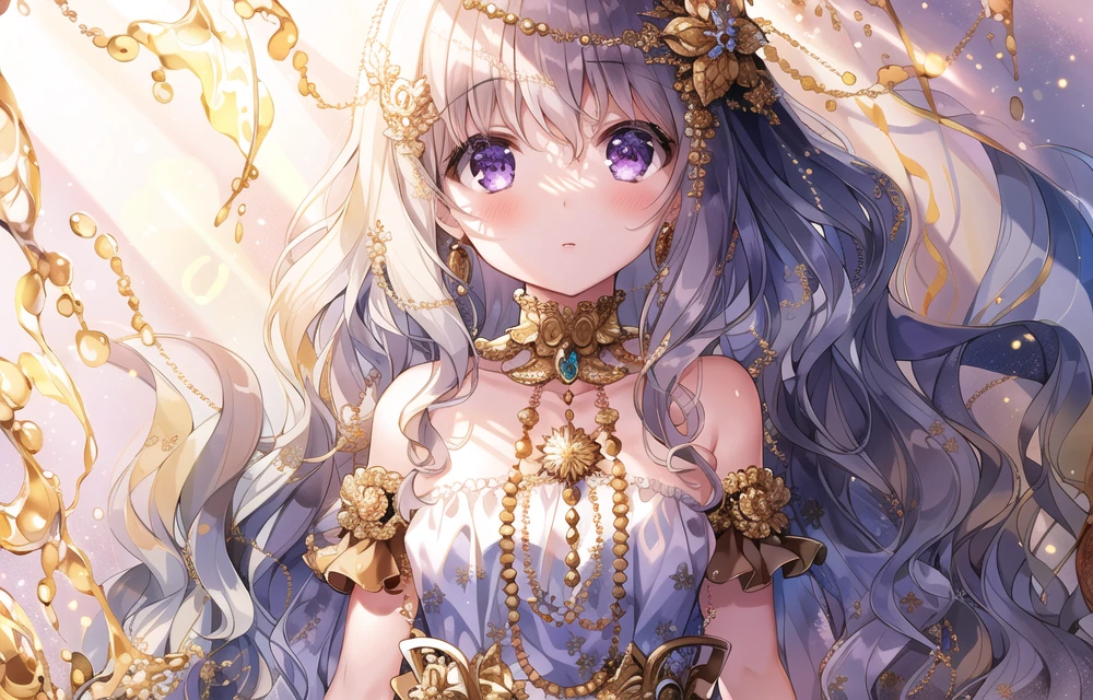 masterpiece,best quality,best work,(1girl),li,(crystal wavy hair:1.2), glowing,sunlight, <lora:LoraEyes:0.7>,(loraeyes:0.7)