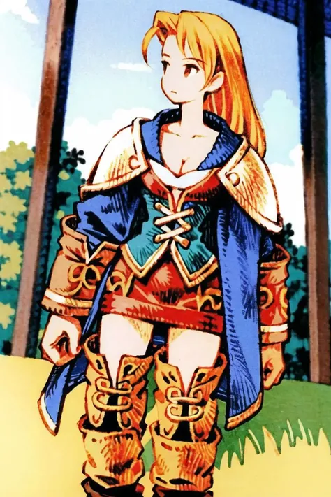 masterpiece, 1girl, cleavage, wizard, thigh boots <lora:fftstyle_v1.8:0.8>