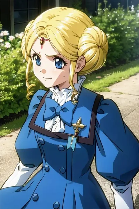 (highres,best_quality,masterpiece),(1girl,solo),(Shine,Blonde_hair),outdoors,<lora:Shine:1>