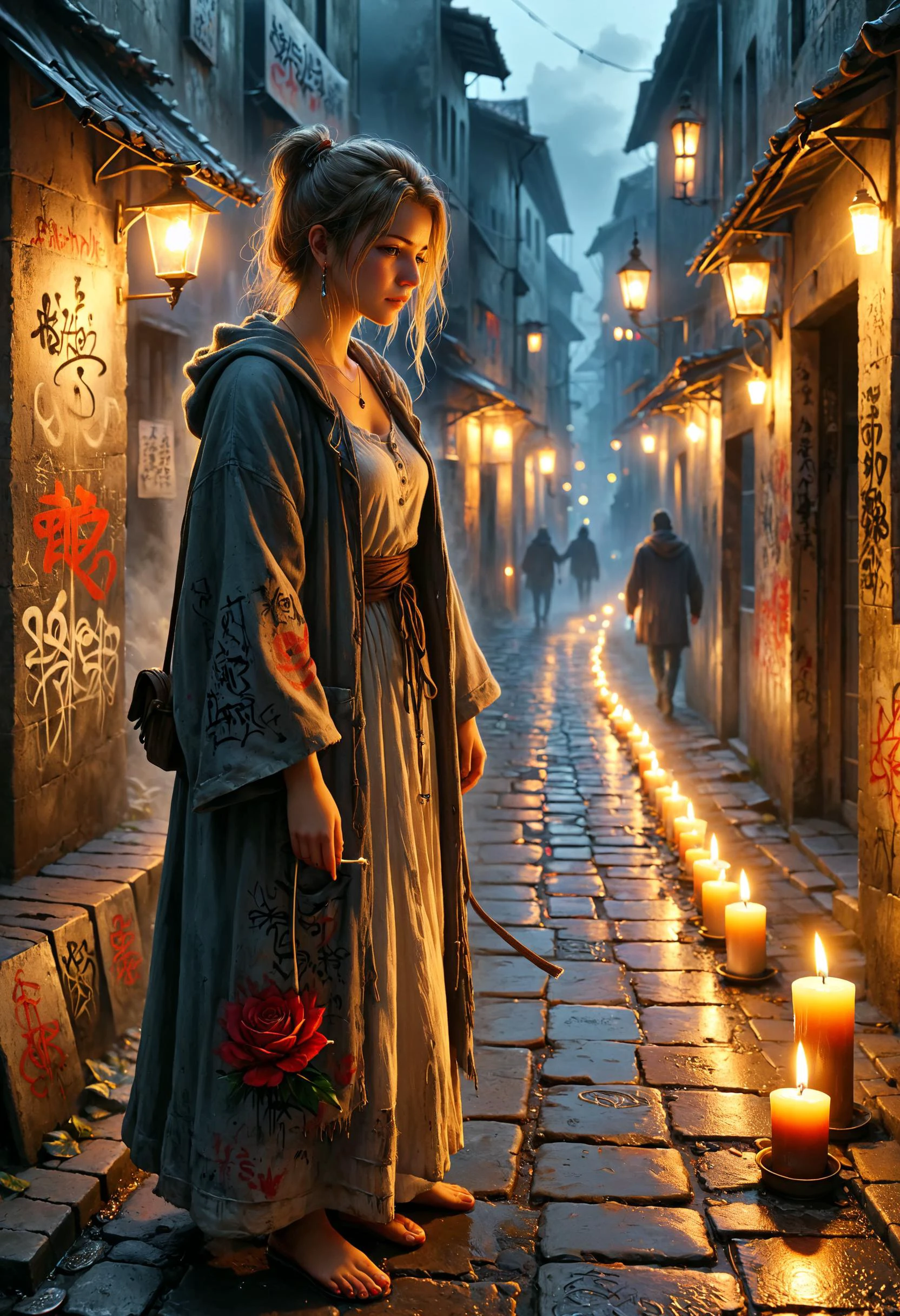 I walk this city strictly witching hours
Feeling dangerous, feeling like I gave you power, <lora:xl_more_art-full_v1:0.4>, <lora:MJ52:0.4>, candle light, <lora:Epic_Surreal:0.8>, <lora:Graffiti_SDXL:0.5> ais-graffiti